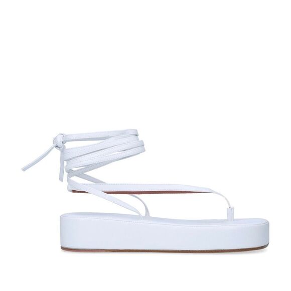 Amina Muaddi Jamie Platform Leather strappy Sandals size 38 - Picture 2 of 12